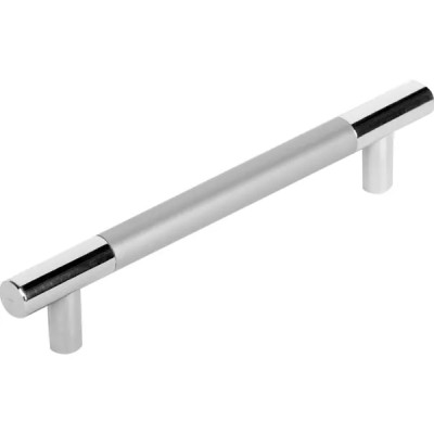 Ручка-рейлинг мебельная 128мм хром/металлик