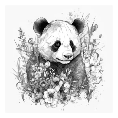 Картина на холсте Панда 30x30 см