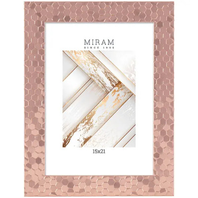 Рамка Мирам 15x21 см пластик цвет розовое золото