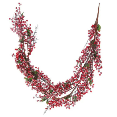 Новогоднее украшение Гирлянда рождественская 20x175 см цвет красный