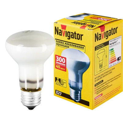 Лампа накаливания Navigator E27 230 В 40 Вт гриб 450 лм