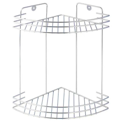 Полка для душа Delphinium Стил угловая 2 яруса цвет хром