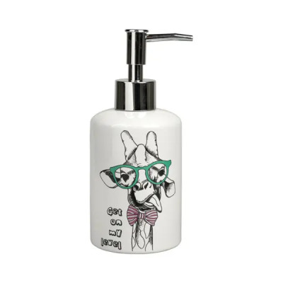 Дозатор для жидкого мыла Zenfort Happy Giraffe керамика цвет белый