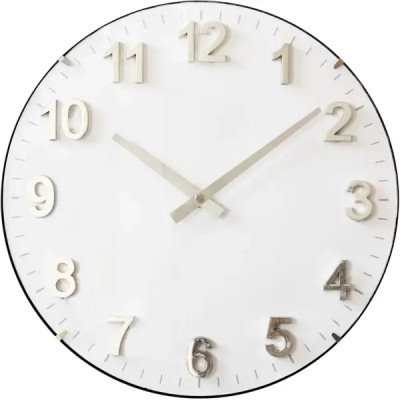Часы настенные 2876-305 круглые пластик цвет белый бесшумные ø32 см