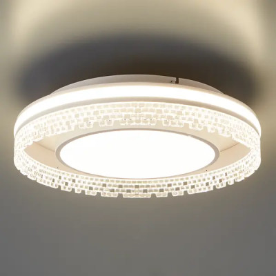 Люстра потолочная светодиодная Lulla 100 Вт круг регулируемый белый свет цвет белый