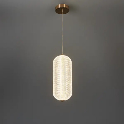 Светильник подвесной светодиодный Moonstone 610/S 3 м² нейтральный белый свет цвет золото