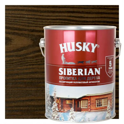 Пропитка для дерева Husky Siberian полуматовая цвет палисандр 2.7 л