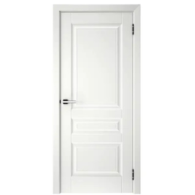 Дверь межкомнатная глухая с замком и петлями в комплекте Скин 1 40x200 эмаль цвет белый