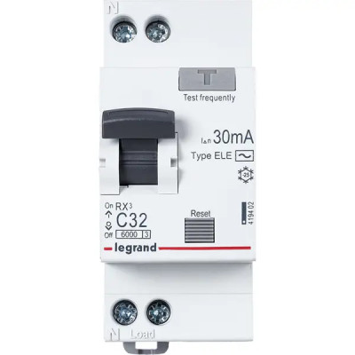 Автоматический выключатель дифференциального тока Legrand RX3 30МА 32А 1P N AC