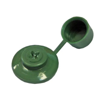 Шляпка для шиферного гвоздя 24 мм пластик цвет зеленый 20 шт.