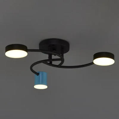 Светильник потолочный светодиодный Freya FR6048CL-L6B, 10 м², нейтральный белый свет, цвет черный