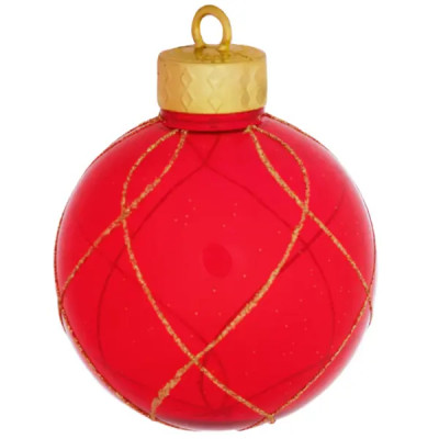 Елочный шар «Традиции» ø8 см пластик красный