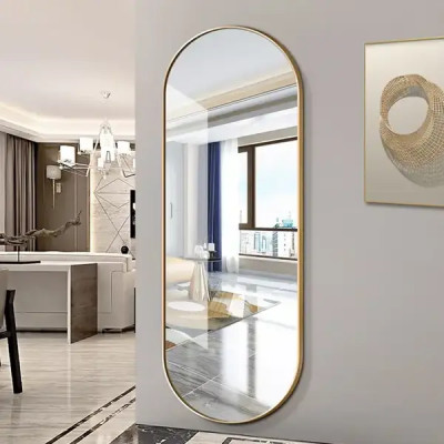 Зеркало в полный рост настенное Metal Lux овальное 50х170 см цвет золотой