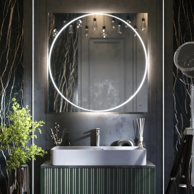 Зеркало для ванной Omega Glass Duo 70x70 см с подсветкой и изменением цвета