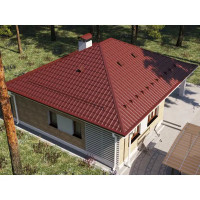 Снегозадержатель для металлической кровли трубчатый Эко 3 м RAL 3005 красный