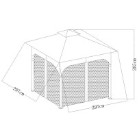 Каркас павильона Сапфир 2.95х2.95 м сталь