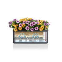 Кашпо Lechuza для цветов Балконера Колор 15670 с автополивом 50x19x19 см v8 л пластик белый