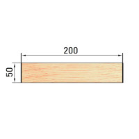 Доска нестроганая импрегнированная 50x200x3000 мм хвоя сорт оптима