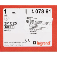 Автоматический выключатель Legrand DX3 3P C25 А 10 кА