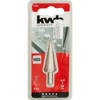 Сверло ступенчатое по металлу HSS KWB 525820 4-20x70 мм