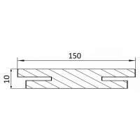 Добор дверной коробки телескопический Ларго Соло Эколайн 2060x150x10 эмаль, цвет белый