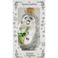 Украшение ёлочное «Ёжик», 9 см, стекло