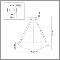 Люстра Odeon Light Velute 2094/5C E27 5x5x60 Вт, цвет коричневый