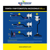 Лампа-уничтожитель комаров и насекомых Weitech WK0125-RU