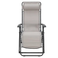 Стул-шезлонг садовый Multipo Zero 65.5x116x91 см сталь/текстилен бежевый