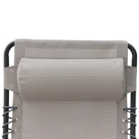 Стул-шезлонг садовый Multipo Zero 65.5x116x91 см сталь/текстилен бежевый