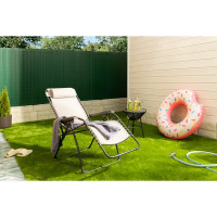 Стул-шезлонг садовый Multipo Zero 65.5x116x91 см сталь/текстилен бежевый