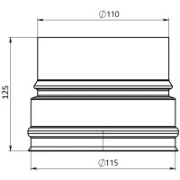 Переход Металлик и Ко ø 110-115 мм (430/0.8 мм)