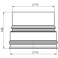 Переход к стартовой трубе Металлик и Ко ø 119-115 мм (430/1.0 мм)