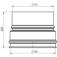 Переход Металлик и Ко ø 120-115 мм (430/0.8 мм)