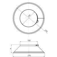 Юбка для элементов Металлик и Ко D150 мм 430/0.5 мм