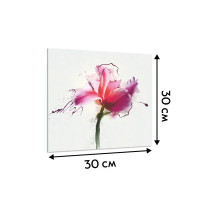 Картина на стекле «Розовый тюльпан» 30x30 см