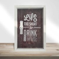 Копилка для винных пробок Life is too short 20x30 см