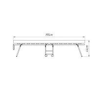 Кровать раскладная Magda 195x79x45 см сталь/полиэстер черный/белый