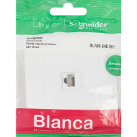 Розетка компьютерная встраиваемая Schneider Electric Blanca RJ45 cat 5 цвет белый