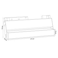 Трековый светильник Uniel светодиодный M80 12 Вт однофазный магнитный холодный белый свет 1050 Лм цвет белый