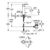 Смеситель для раковины Grohe Clova Classic M, цвет хром