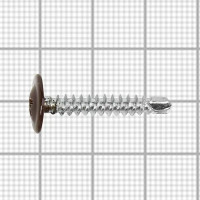 Саморезы с пресс-шайбой оцинкованные 4.2x25 с буром 350 шт. цвет коричневый