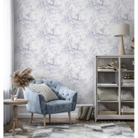 Обои флизелиновые WallSecret Grand Fleur сиреневые 1.06 м 8622-17