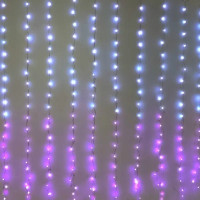 Электрогирлянда комнатная Занавес 2x2 м 200 LED разноцветный свет 8 режимов