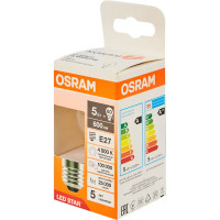 Лампа светодиодная Osram P E27 220/240 В 5 Вт шар 600 лм нейтральный белый свет