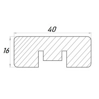 Рейка МДФ 2700x16x40 мм цвет черный