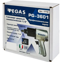 Пневмогайковерт ударный Pegas Pneumatic PG-3601, 850 Нм