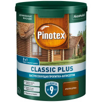 Пропитка Pinotex Classic Plus полуматовая красное дерево 0.9 л