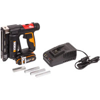 Степлер аккумуляторный Worx WX843, 20 В Li-Ion 2 Ач