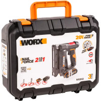 Степлер аккумуляторный Worx WX843, 20 В Li-Ion 2 Ач